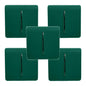 Trendi 1 Gang 2 Way 240V Screwless Artistic Modern Glossy 10 Amp Chrome Rocker Electrical Wall Light Switch in Dark Forest Green (5 pack)