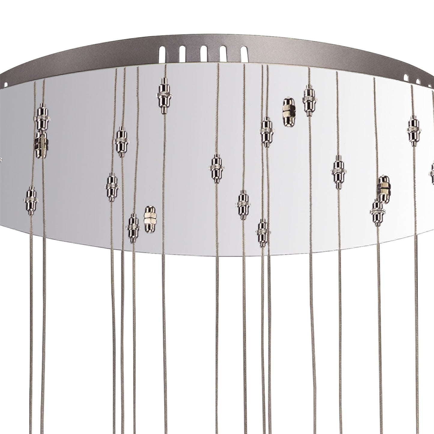 Diyas Aviva 50cm  Round 16 Light 4000K LED Polished Chrome/Crystal Ceiling Pendant Light Fitting