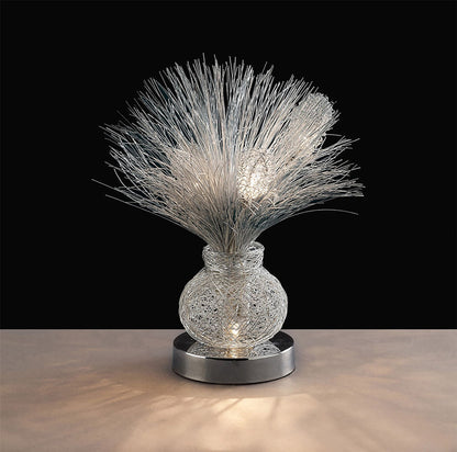 Diyas Home Lenore Aluminium (DH) Lenore Table Lamp 4 Light G4 Silver/Polished Polished Chrome, NOT LED/CFL Compatible