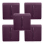Trendi 1 Gang 2 Way 240V Screwless Artistic Modern Glossy 10 Amp Chrome Rocker Electrical Wall Light Switch in Plum Purple (5 pack)