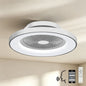 Tibet 65cm 70W LED Dimmable Ceiling Light With 35W DC Reversible Fan,Remote, APP & Alexa/Google Voice, 3900lm, Silver, 5yrs Warranty