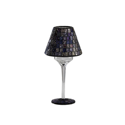Diyas Home (DH) Carissa Mosaic Candle Holder Purple/Multi-Colour Mosaic