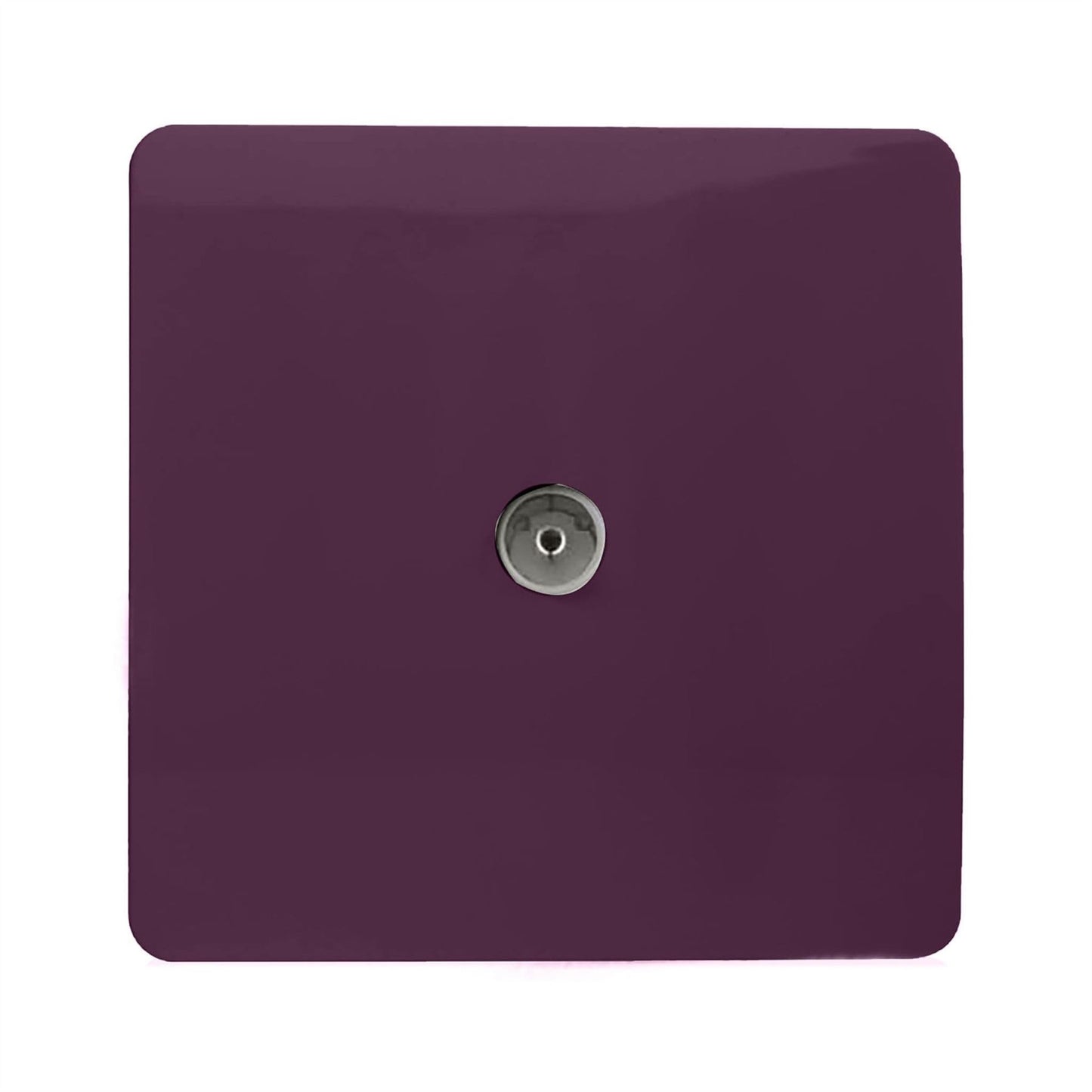 Trendi Artistic Modern Glossy Tactile TV Socket Plum