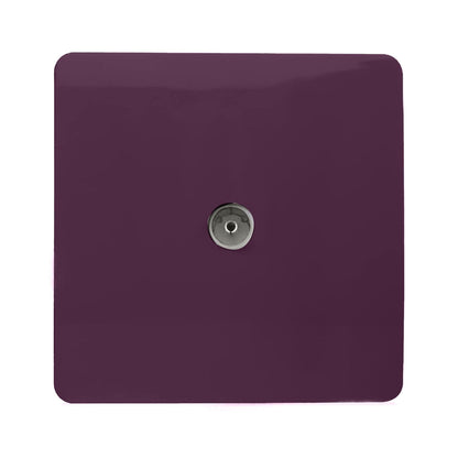 Trendi Artistic Modern Glossy Tactile TV Socket Plum