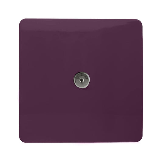 Trendi Artistic Modern Glossy Tactile TV Socket Plum