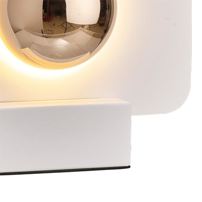 Mantra Alba 25cm Table Lamp, 8W LED, 3000K, 640lm, White/French Gold, 3yrs Warranty