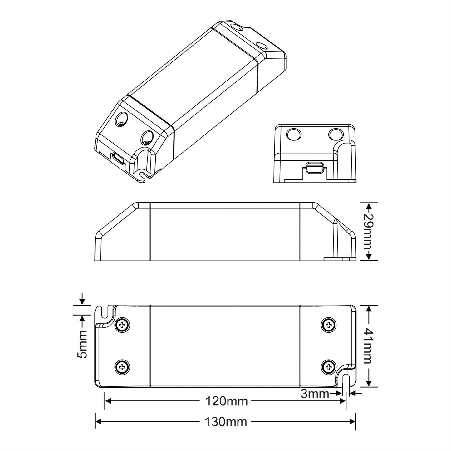 Snappy SS, 30W, Constant Voltage Non Dimmable PC LED Driver, 12VDC,IP20, Screw Connection, 3 yrs Warranty.
