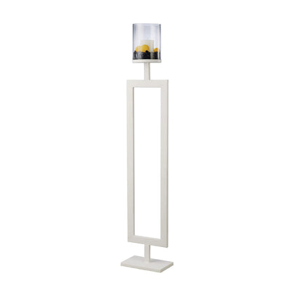 Diyas Home (DH) Nerissa Candle Holder 131cm White/Clear Glass Art