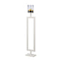 Diyas Home (DH) Nerissa Candle Holder 131cm White/Clear Glass Art