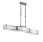 Mantra Duna GU10 Linear Pendant 3 Light L1, SGU10 Bar, Polished Chrome, White Acrylic, CFL Lamps INCLUDED