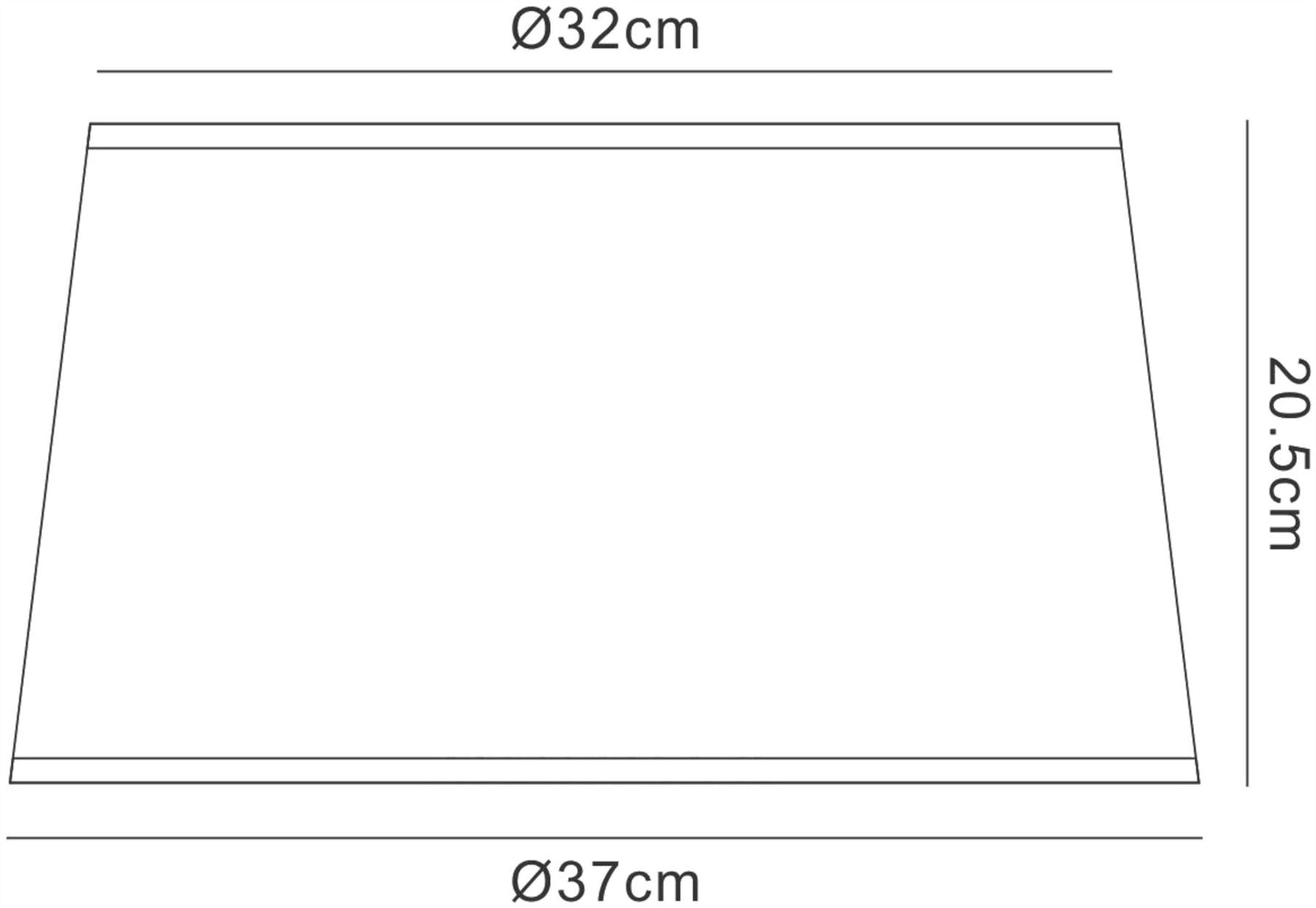 Mantra M5309 Habana Black Round Shade 370mm x 205mm, Suitable for Pendant Lights