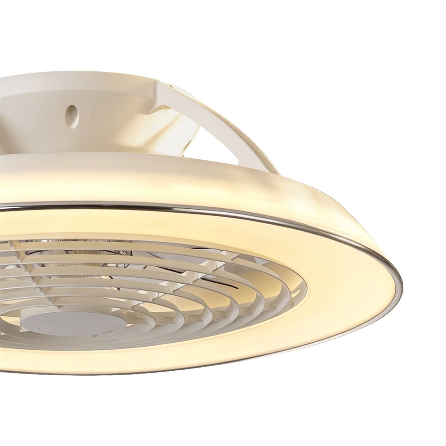 Samoa 60cm 70W LED Dimmable Ceiling Light With Built-In 35W DC Reversible Fan, White Finish c/w Remote Control, 5900lm