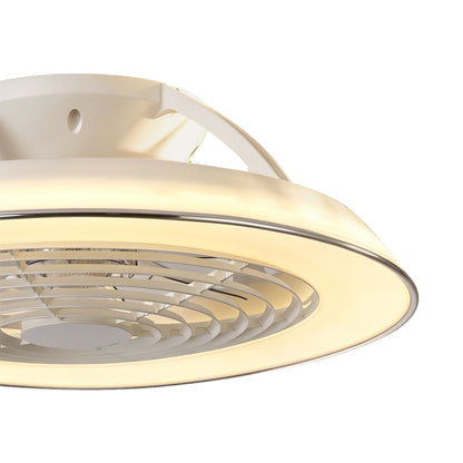 Samoa 60cm 70W LED Dimmable Ceiling Light With Built-In 35W DC Reversible Fan, White Finish c/w Remote Control, 5900lm