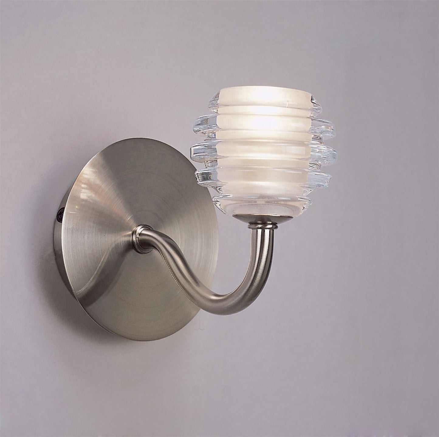 Mantra Sphere Wall Light Switched 1 Light G9, Satin Nickel