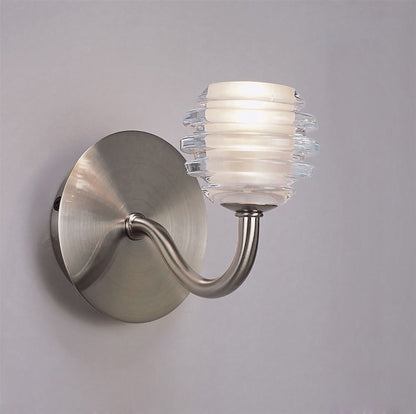 Mantra Sphere Wall Light Switched 1 Light G9, Satin Nickel