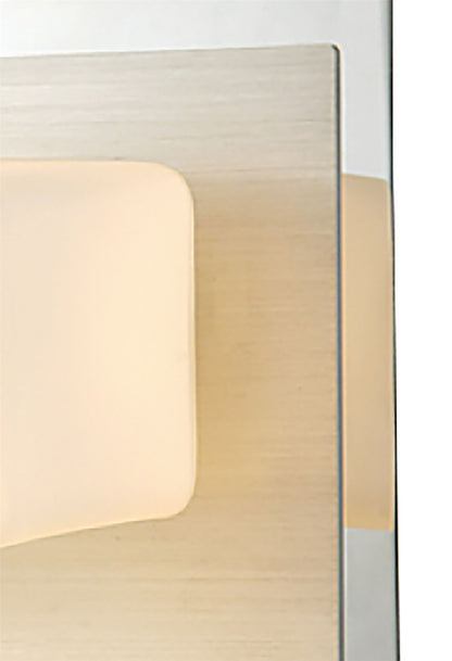 Diyas IP44 Cube Flush  4 Light G9 Polished Chrome & Aluminium/Opal Glass Ceiling Light Fitting
