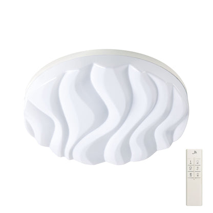 Mantra Arena 60cm Ceiling/Wall Light Large Round 60W LED IP44,Tuneable 3000K-6500K,4500lm,Dimmable via RF Remote Ctrl Matt White/Acrylic,3yrs Warranty