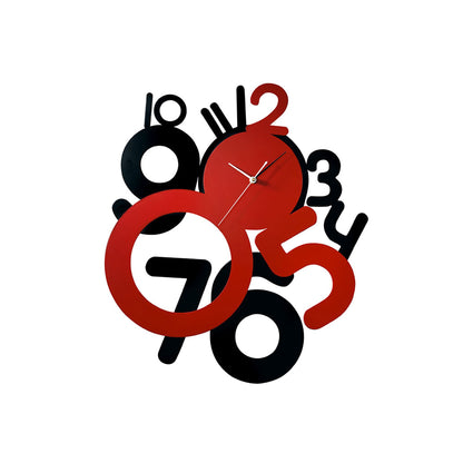 Diyas Home (DH) Infinity Funky Clock Black/Red Wall