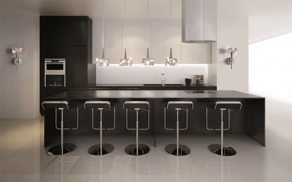 Mantra M3920 O2 Linear Pendant 4 Light G9 Line, Polished Chrome