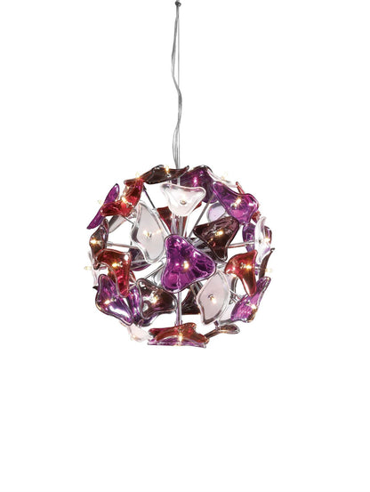 Mantra Otto 46cm Pendant 41 Light G4 Sphere, Polished Chrome/Frosted Glass/Multi-Colour Glass, NOT LED/CFL Compatible