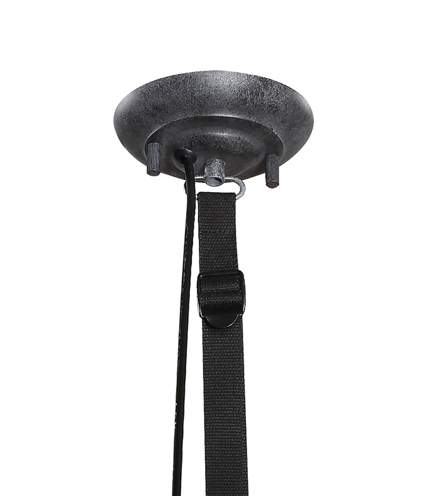 Mantra M5440 Industrial Ceiling 1 Light 40W E27 Large, Oxide Metal, Black Belt
