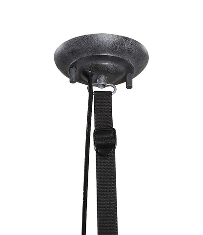 Mantra M5440 Industrial Ceiling 1 Light 40W E27 Large, Oxide Metal, Black Belt