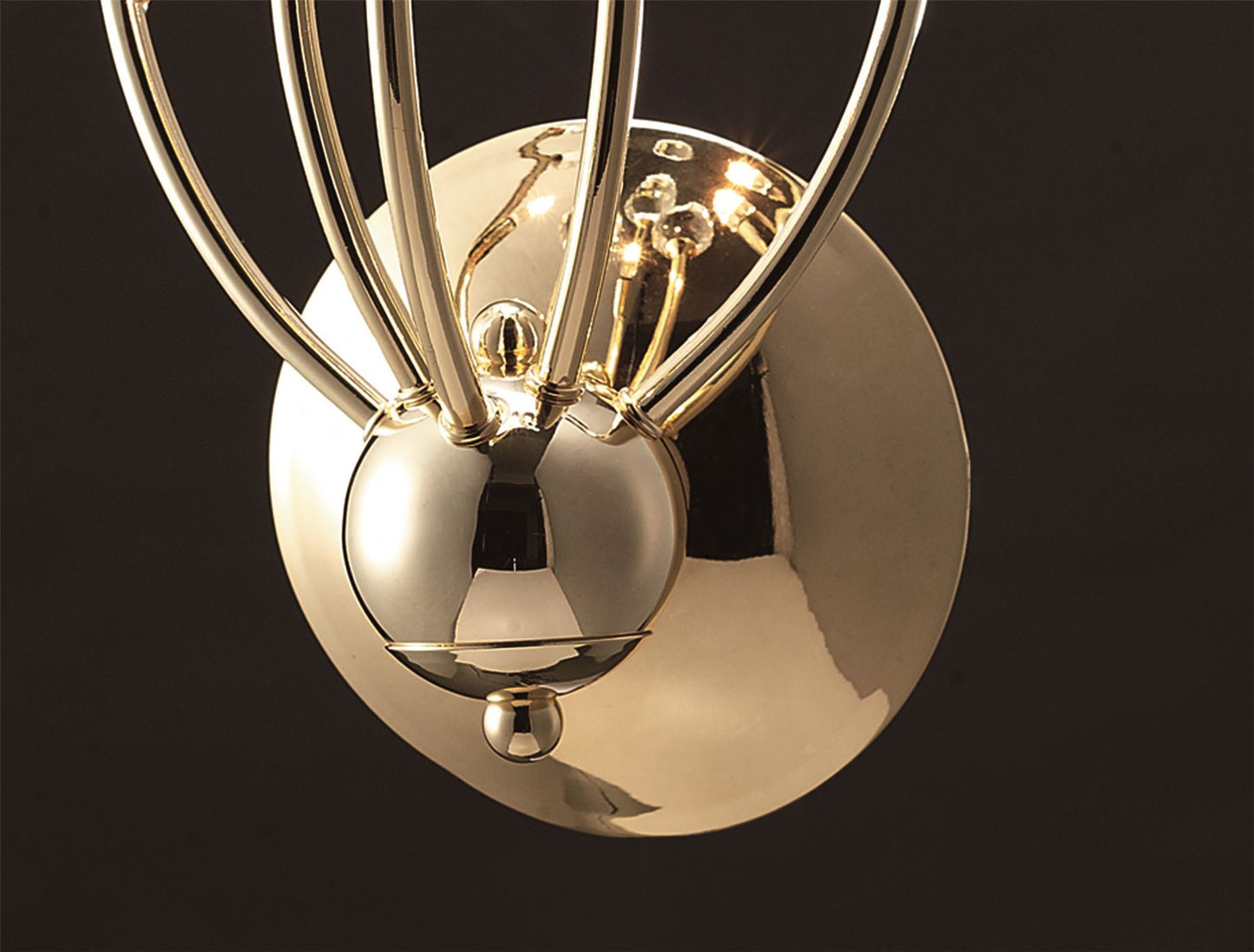 Diyas Xeena Wall Light Switched 3 Light G4 French Gold/Crystal, NOT LED/CFL Compatible