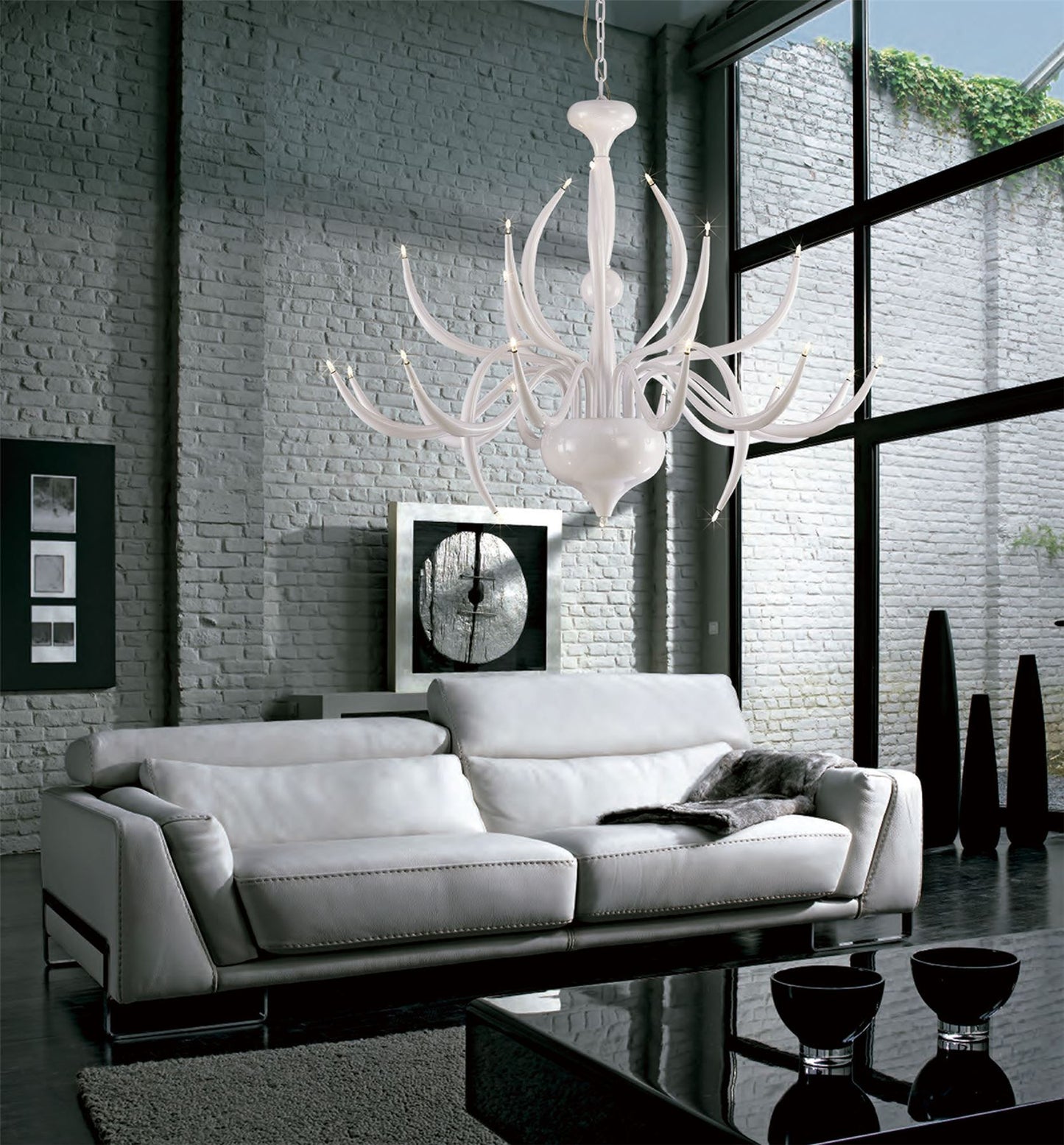 Diyas Llamas 100cm  24 Light White, NOT LED/CFL Compatible Item Weight: 19.1kg Ceiling Pendant Light Fitting