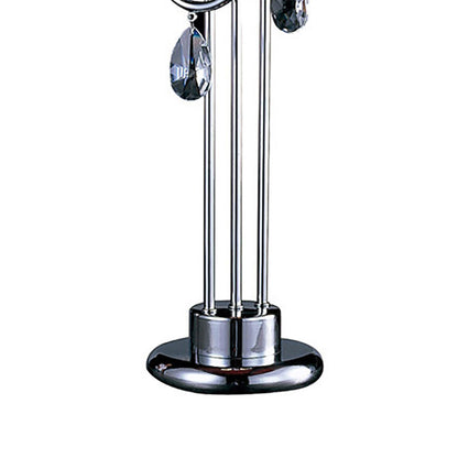 Diyas Danya Crystal Table Lamp 2 Light E14 Polished Chrome