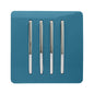 Trendi 4 Gang 2 Way Artistic Modern Glossy 10 Amp Rocker Tactile Light Switch Ocean Blue