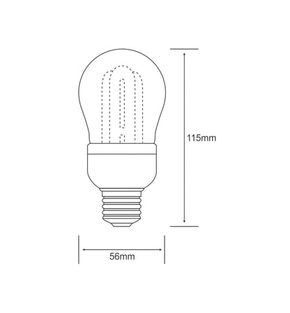 Luxram Extra Mini Supreme Bulb B22 11W 2700K Compact Fluorescent