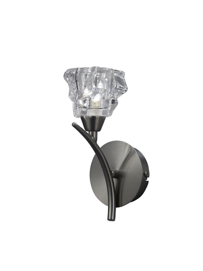 Mantra Iku Wall Light Switched 1 Light G9, Satin Nickel