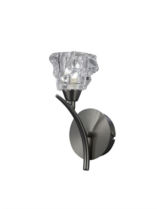 Mantra Iku Wall Light Switched 1 Light G9, Satin Nickel