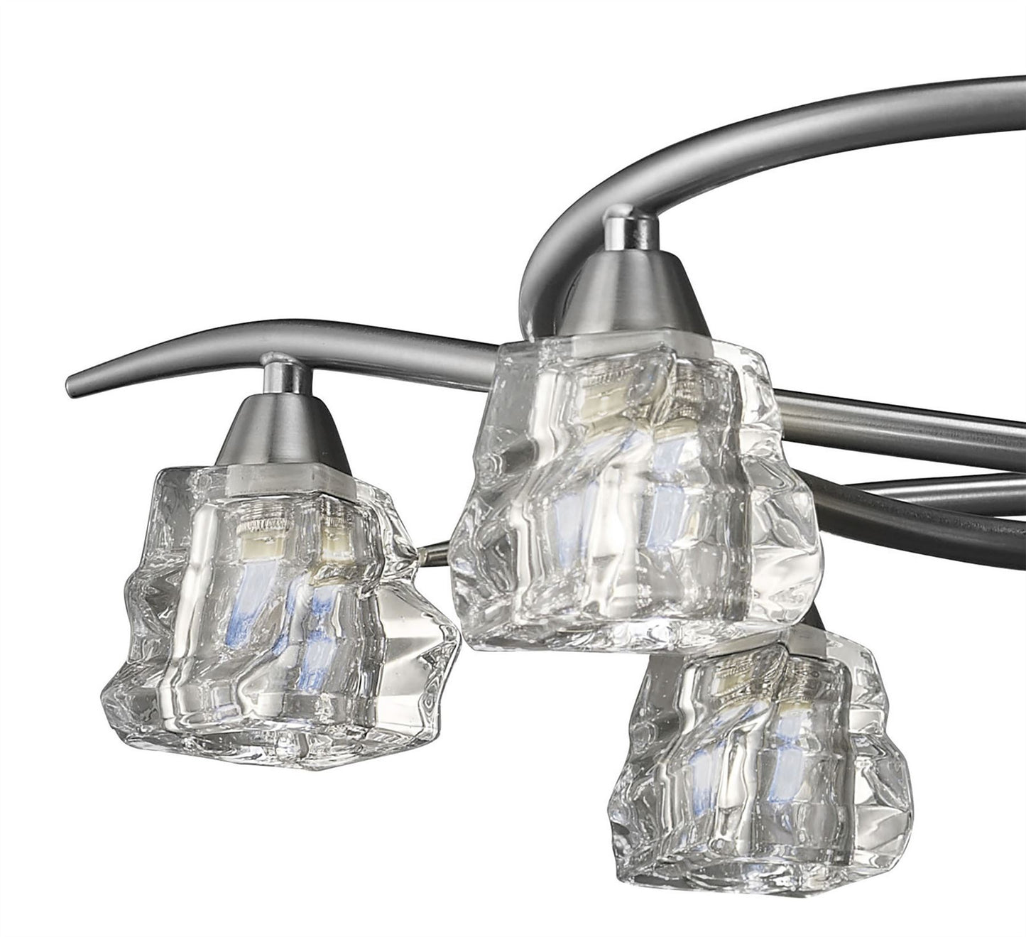 Mantra M3750 Iku Telescopic Semi Flush Convertible 6 Light G9, Satin Nickel