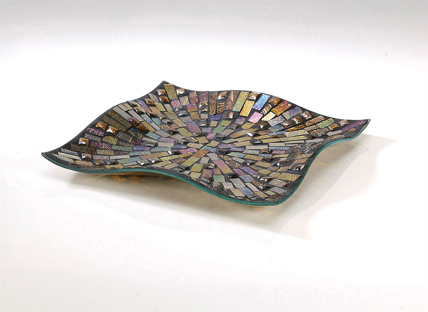 Diyas Home (DH) Luana Mosaic Platter Small Multi-Colour Mosaic