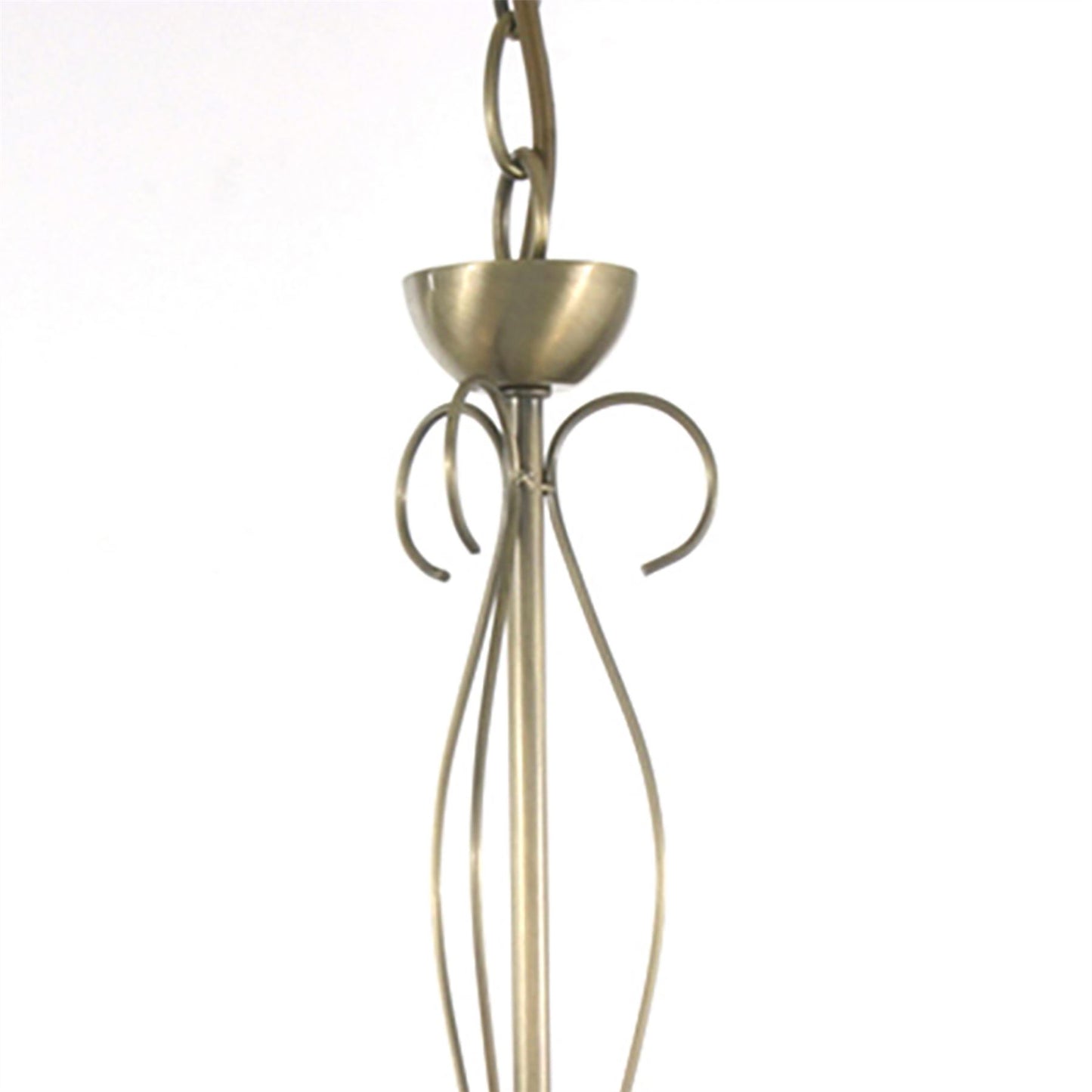 Diyas Klara 46cm  3 Light G9 Antique Brass/Opal Glass Ceiling Pendant Light Fitting