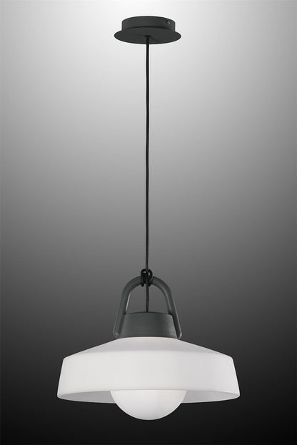 Mantra Fusion M6212 Kinke Pendant, 1 x E27, IP65, Anthracite, 2yrs Warranty