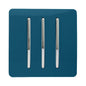 Trendi 3 Gang 2 Way Artistic Modern Glossy 10 Amp Rocker Tactile Light Switch Midnight Blue