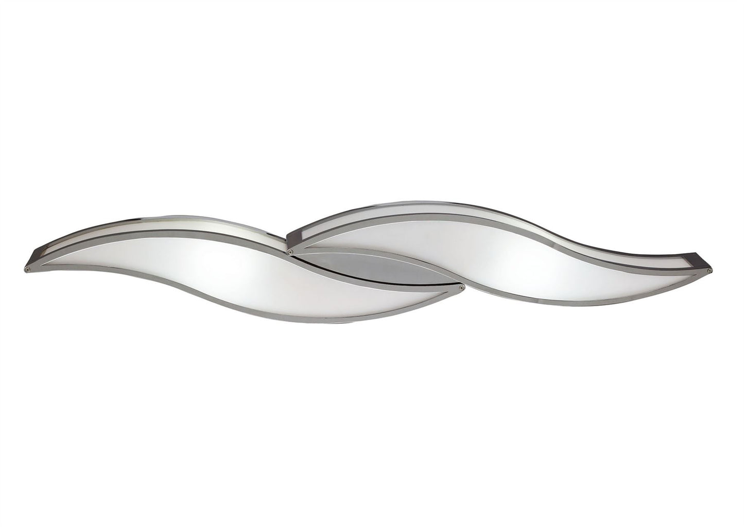Mantra M0671 Sintesys Wall Light E27 2 Light E27 Large, Polished Chrome/White Acrylic