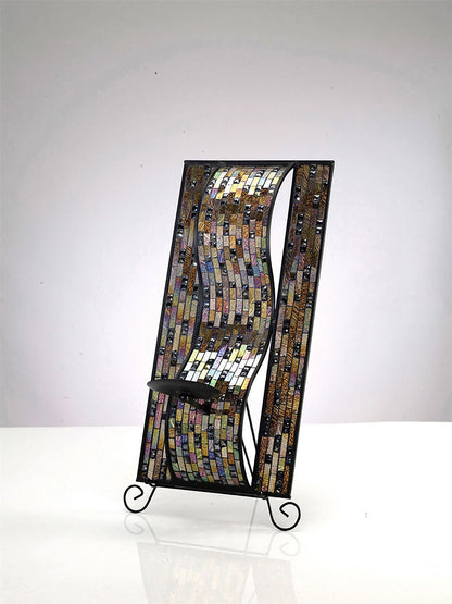 Diyas Home (DH) Luana Mosaic Candle Holder Multi-Colour Mosaic