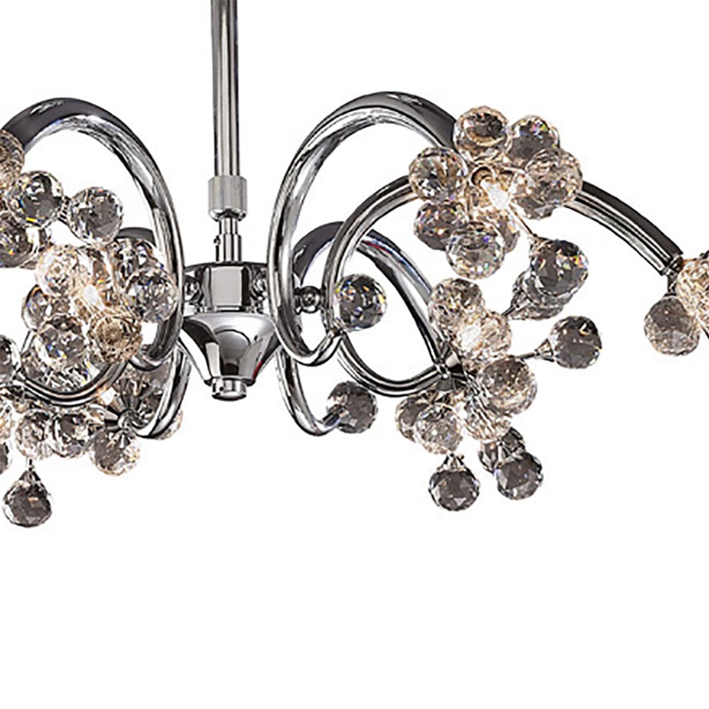 Diyas Octavia 65cm  9 Light G4 Polished Chrome/Crystal, NOT LED/CFL Compatible Ceiling Pendant Light Fitting