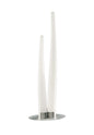 Mantra Estalacta Table Lamp 2 Light GU10 Indoor/Outdoor IP44, Silver/Opal White