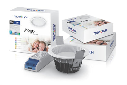 Techtouch Intego Pro Round Small 15W Cool White 770lm, Cut Out: 85mm, 3yrs Warranty Recessed