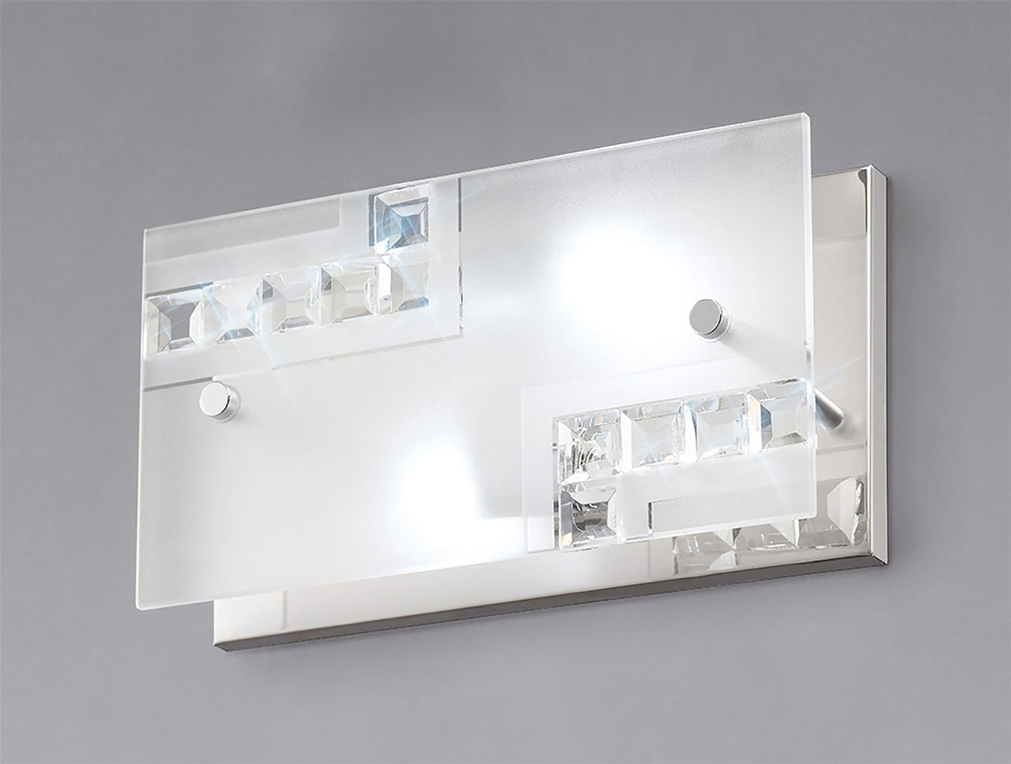 Diyas Starlet Wall Light Switched 2 Light G9 Polished Chrome/Glass/Crystal