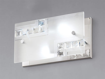 Diyas Starlet Wall Light Switched 2 Light G9 Polished Chrome/Glass/Crystal