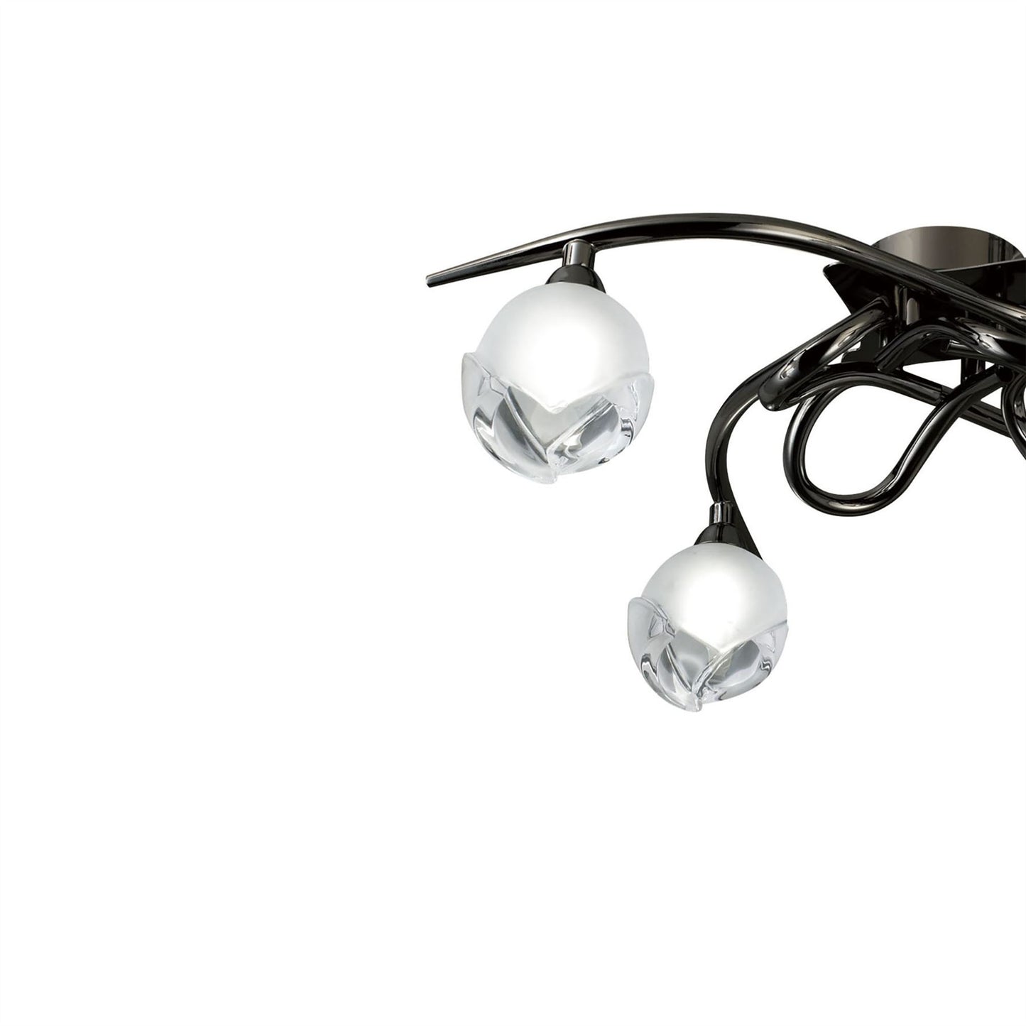 Mantra Fragma 47cm Ceiling 4 Light G9, Black Chrome