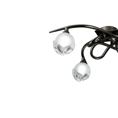 Mantra Fragma 47cm Ceiling 4 Light G9, Black Chrome