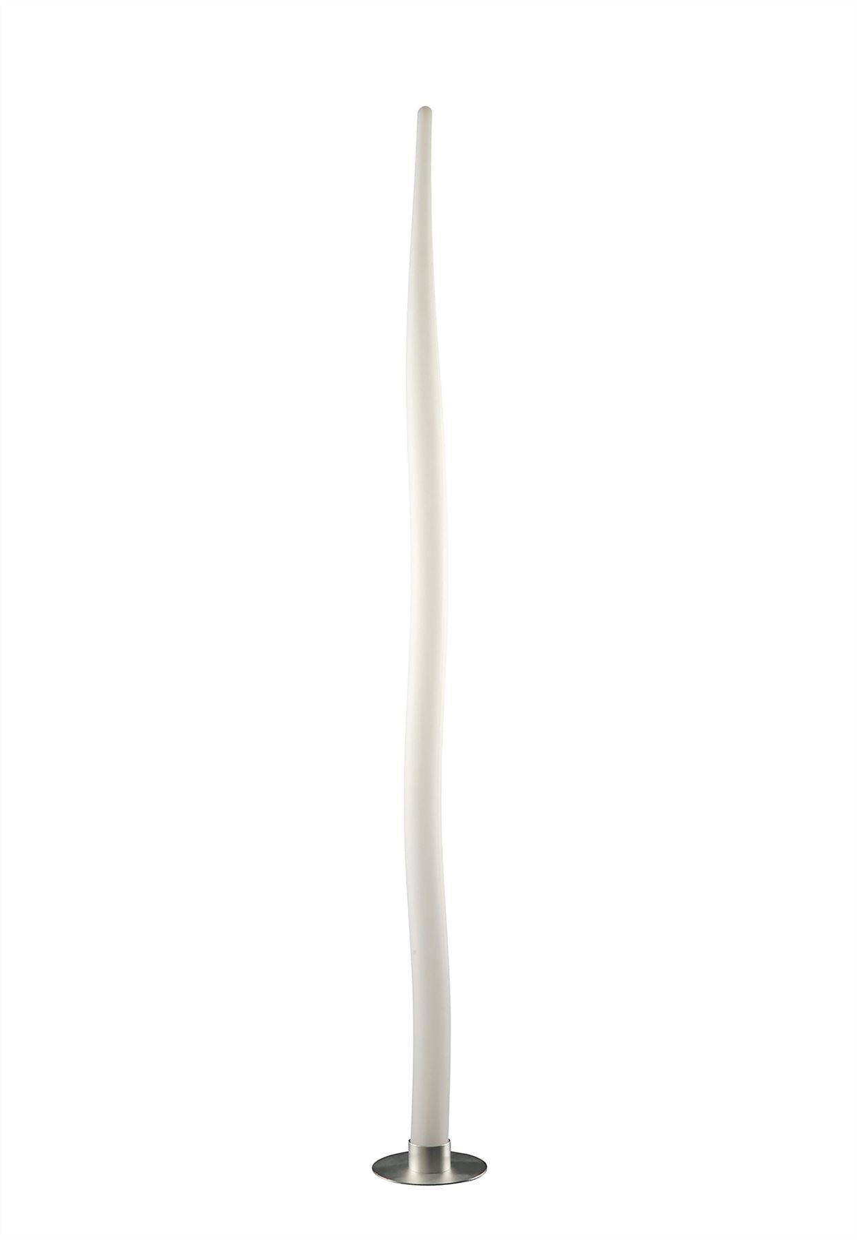 Mantra Estalacta Floor Lamp 1 Light GU10 Indoor/Outdoor IP44, Silver/Opal White