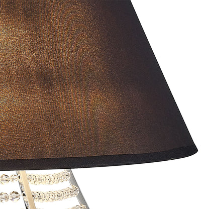 Diyas Davina Wall Light with Black Shade 2 Light G9 Polished Chrome/Crystal