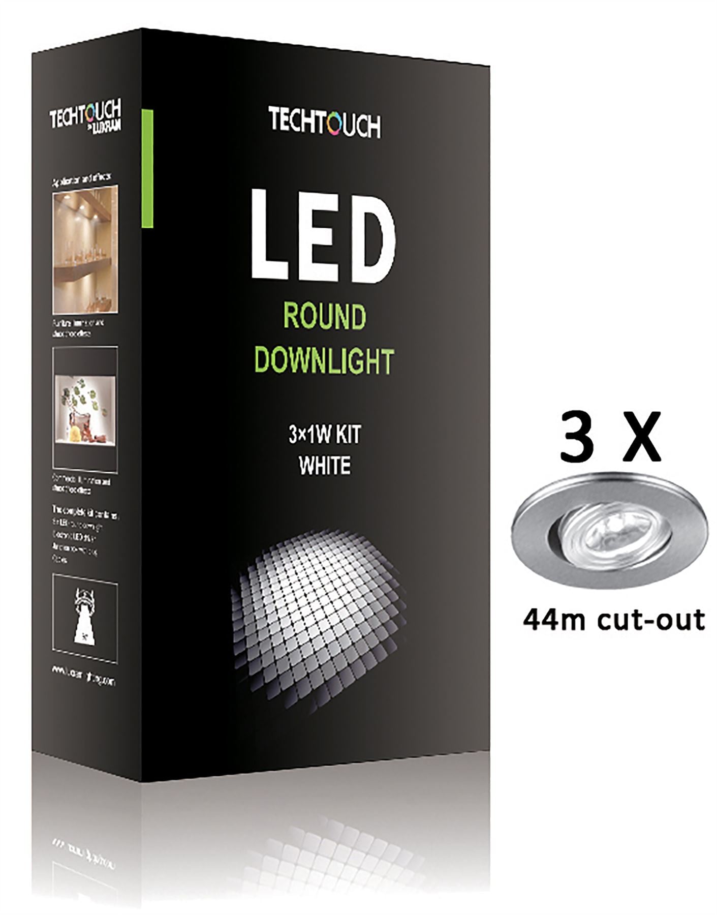 Techtouch Tech Downlight LED Adjustable Downlight 3x1W Kit 30°